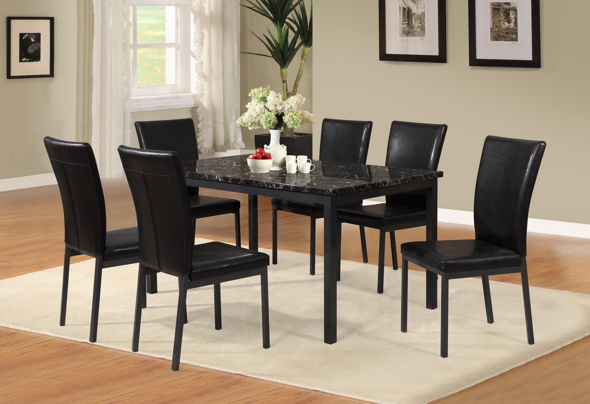 Dining Chair with Black Faux Marble Top – D240-S
