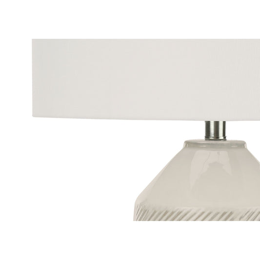 Contemporary Lighting, Table Lamp - Cream - Ceramic