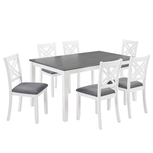 Kitchen Dining Set, Rectangular Dining Table & Upholstered Chairs