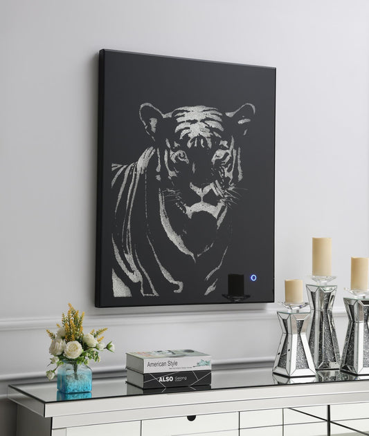 A2015 - LED Wall Art (Tiger) - Silver
