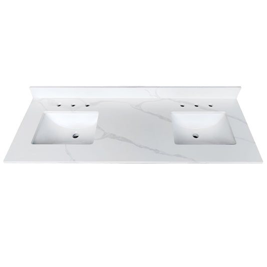 Bathroom Vanity Top With Undermount Sink, 3 Pre Drilled Holes