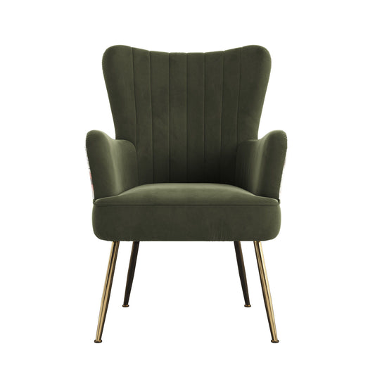 Accent Chair With Unique Print Fabric