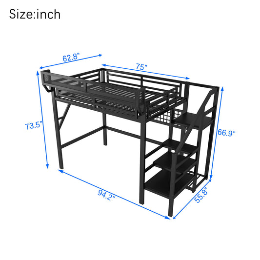Loft Bed With Stairs And Storage