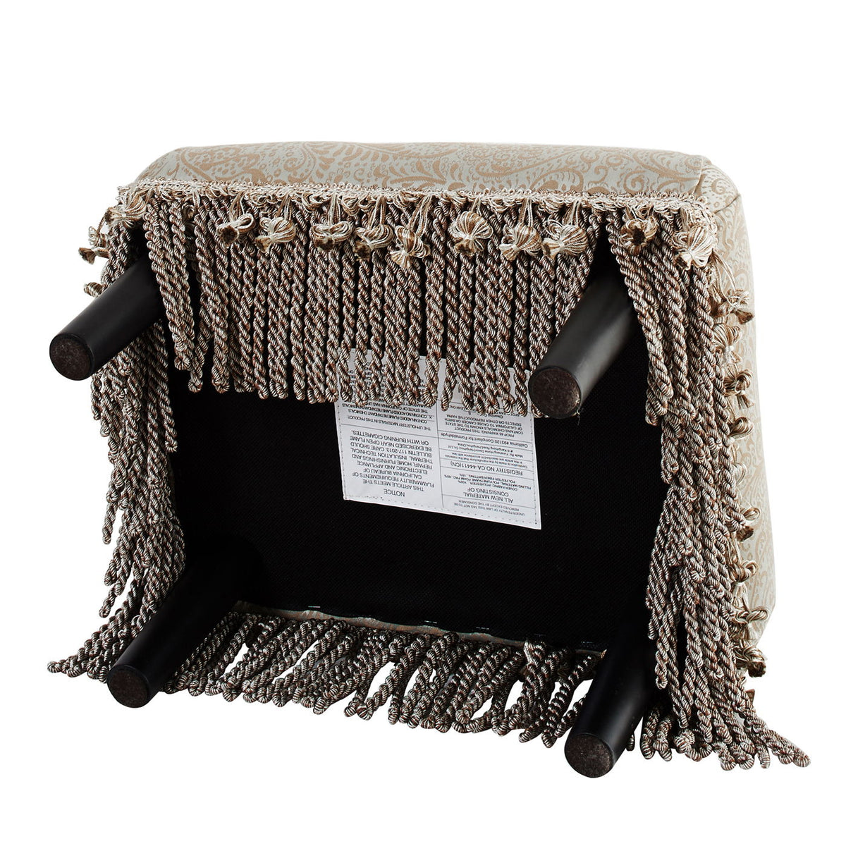 Fiona - Accent Footstool Ottoman - Beige