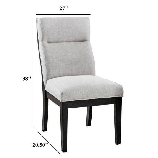2 Tone Chairs With Tapered Legs (Set of 2) - Beige / Black / Black
