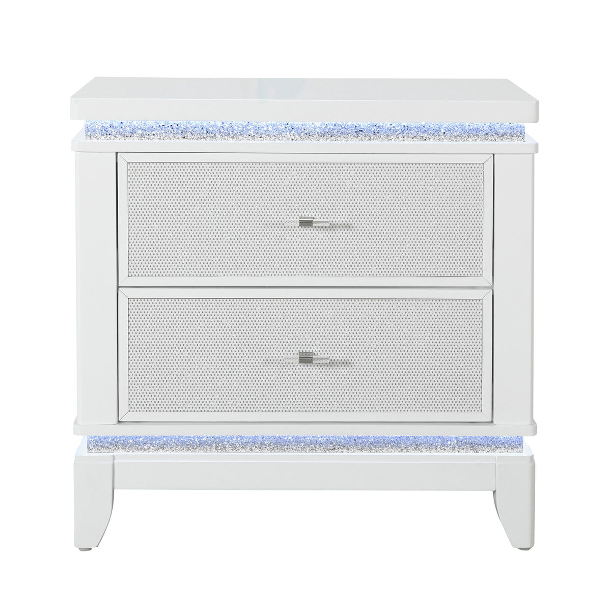Adalid - Nightstand With Cooler, USB And Speaker - White