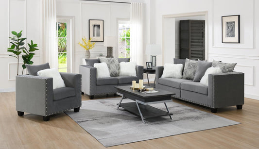 U513 - Loveseat - Shimmer Silver