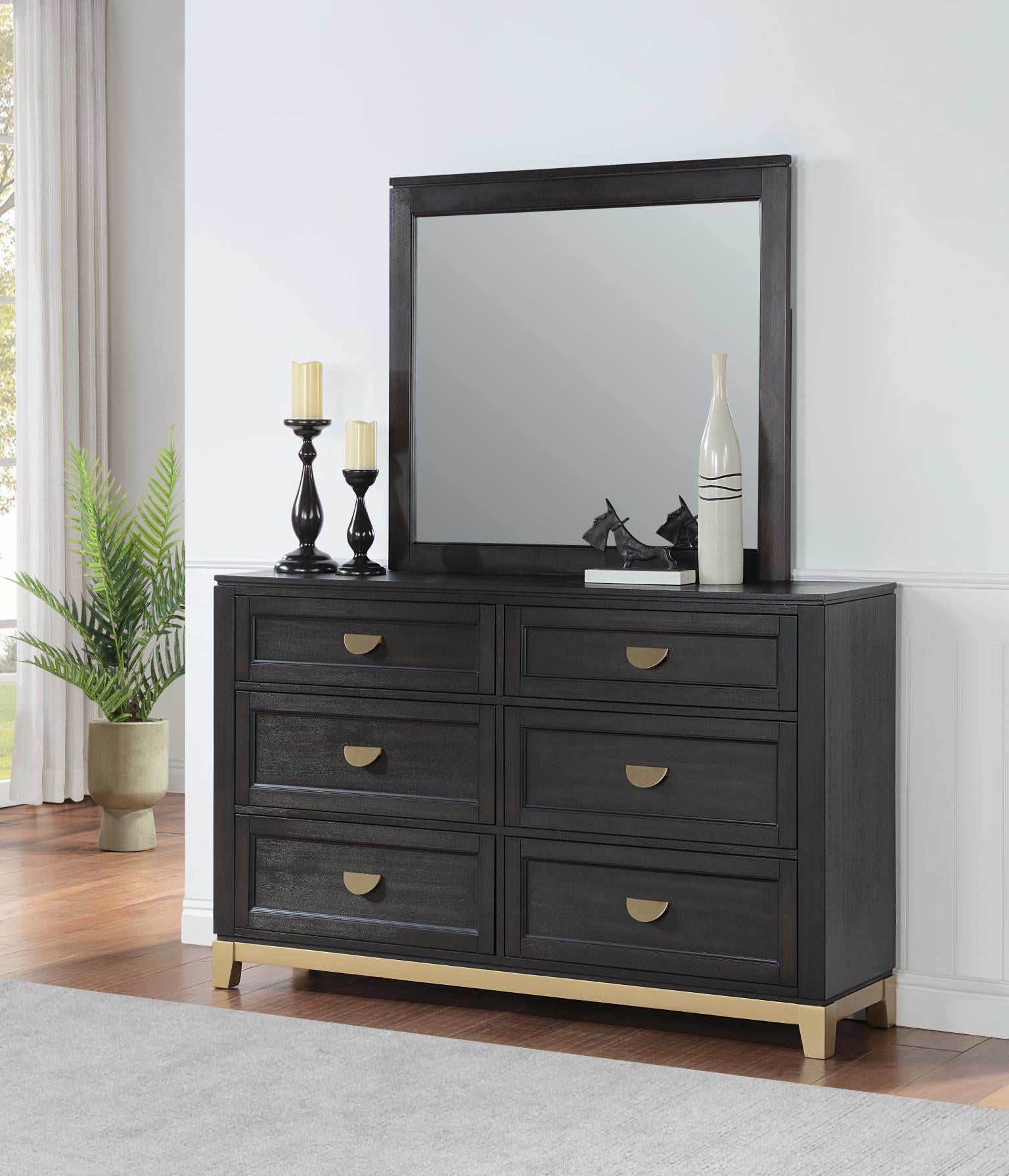 Black/Gold Mirror – B236-M