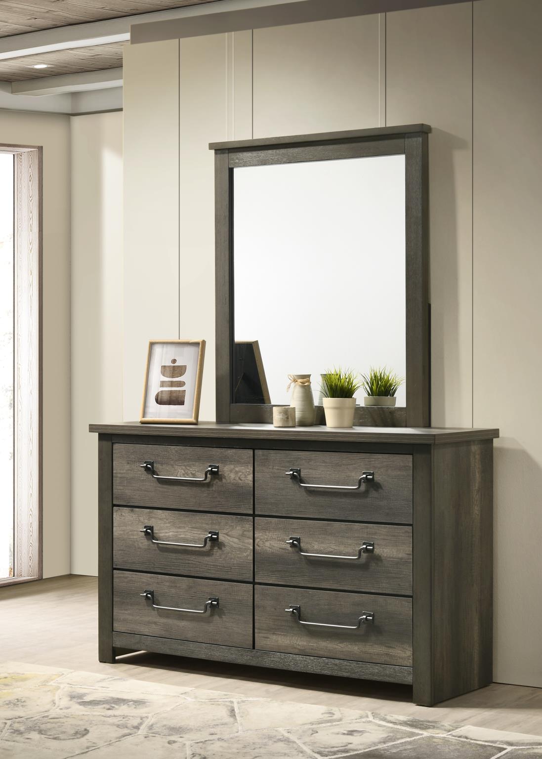 Ash Gray 6-Drawer Dresser Ash Gray 6-Drawer Dresser