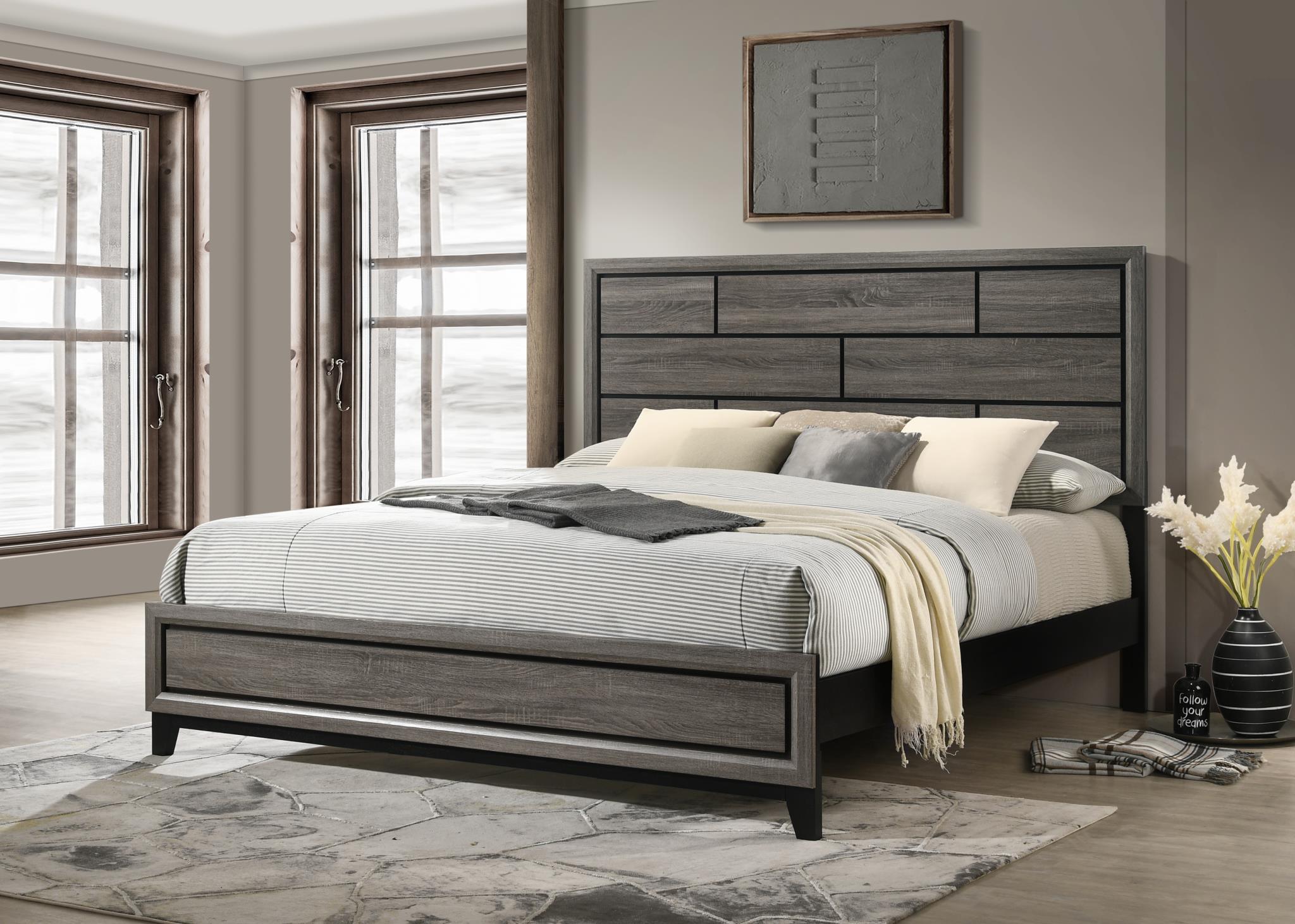Gray Full Bed - B371-F