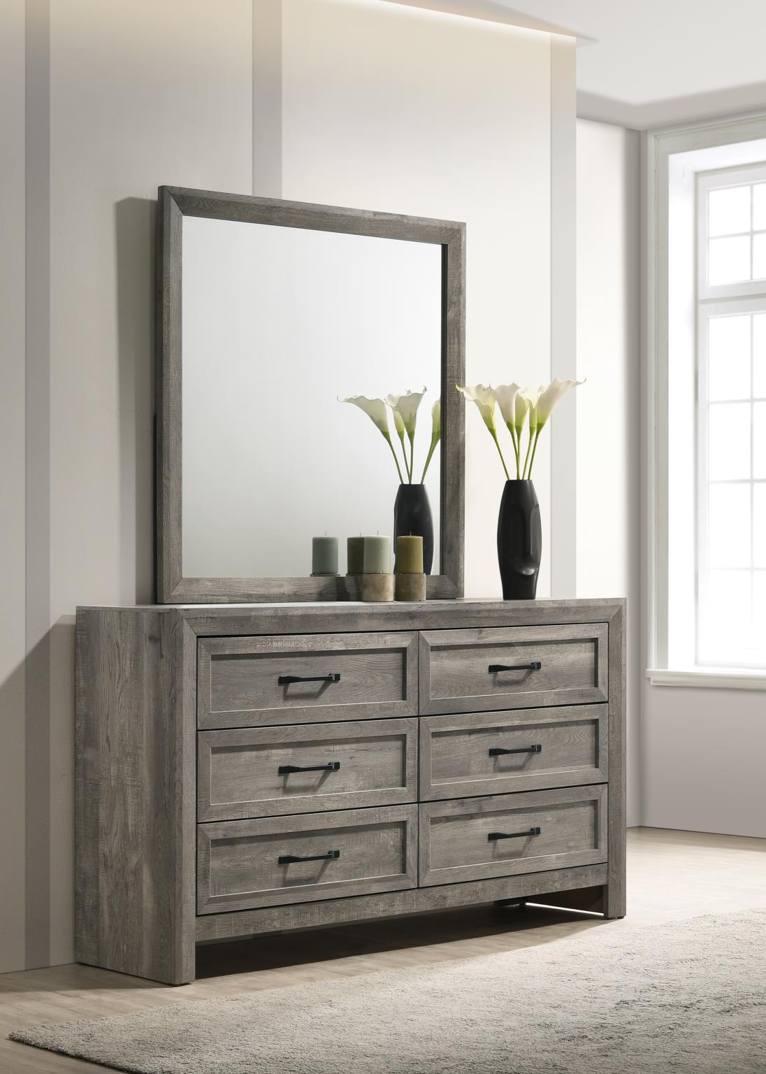 Gray 6-Drawer Dresser - B402-D