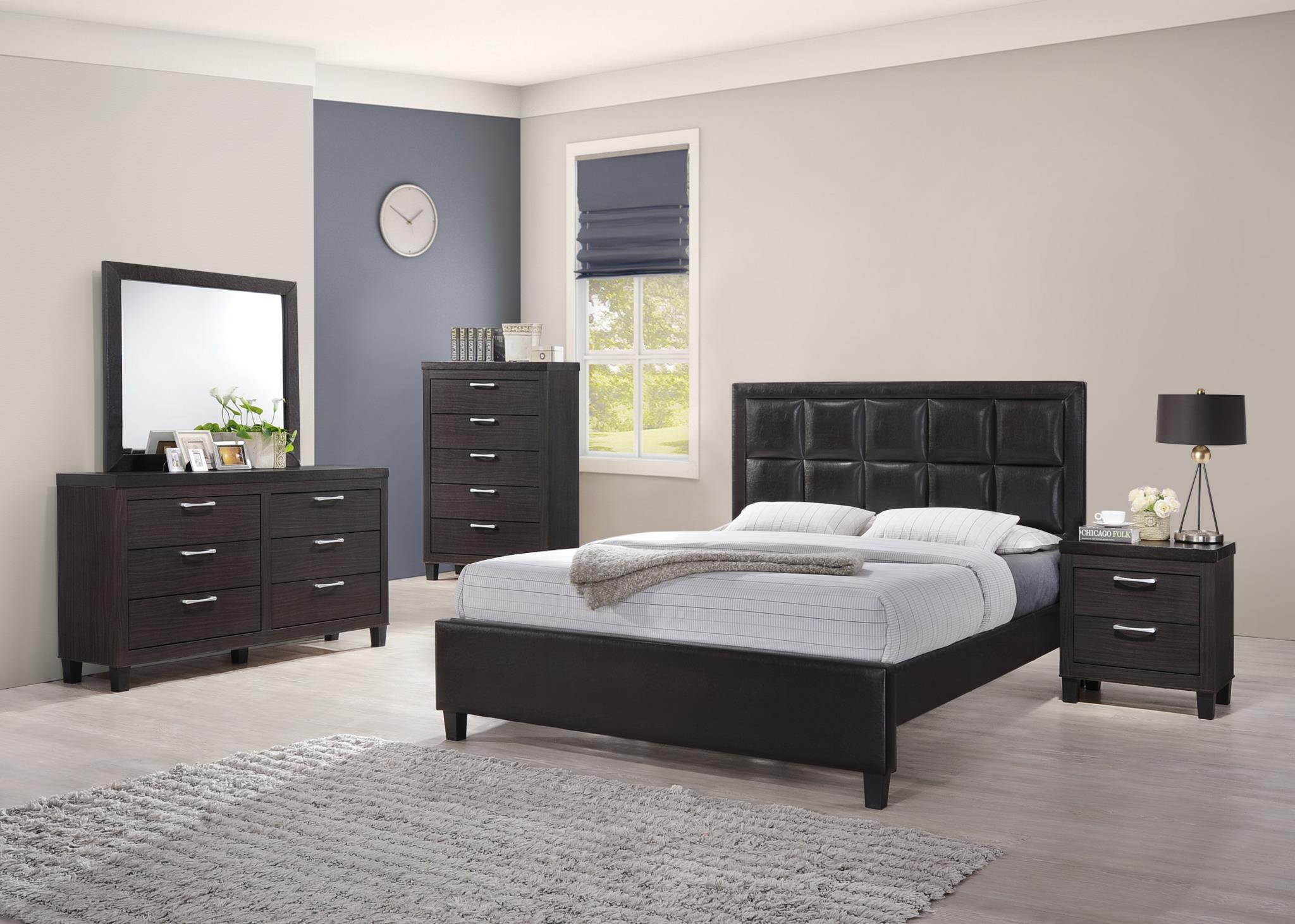 Walnut 2-Drawer Nightstand - B510-N