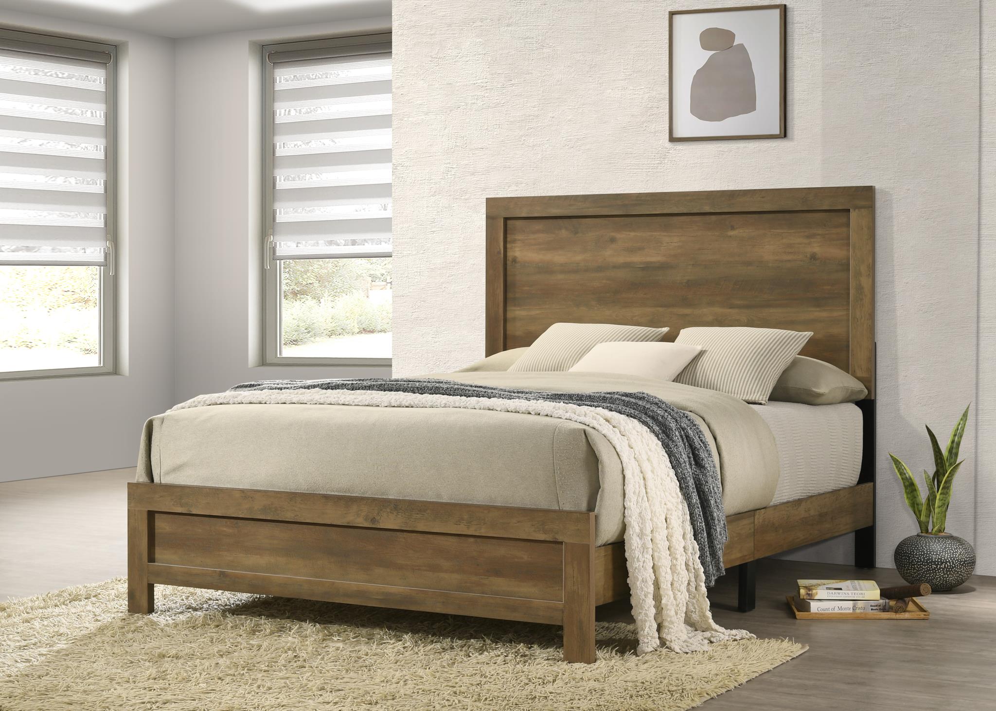 Knotty Oak King Bed Frame - B526-K
