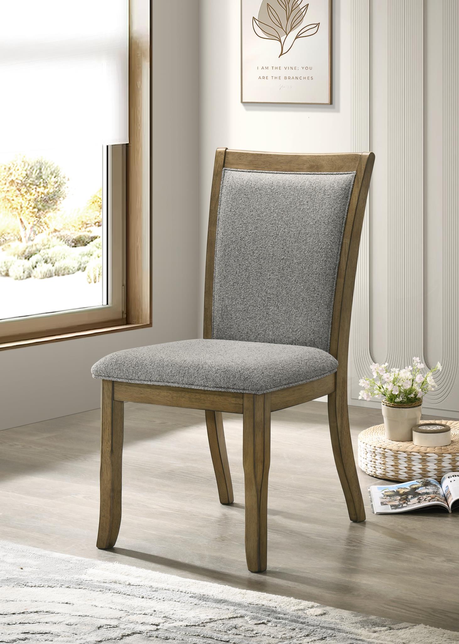 Dark Dray Brush Dining Chair – D076-SC