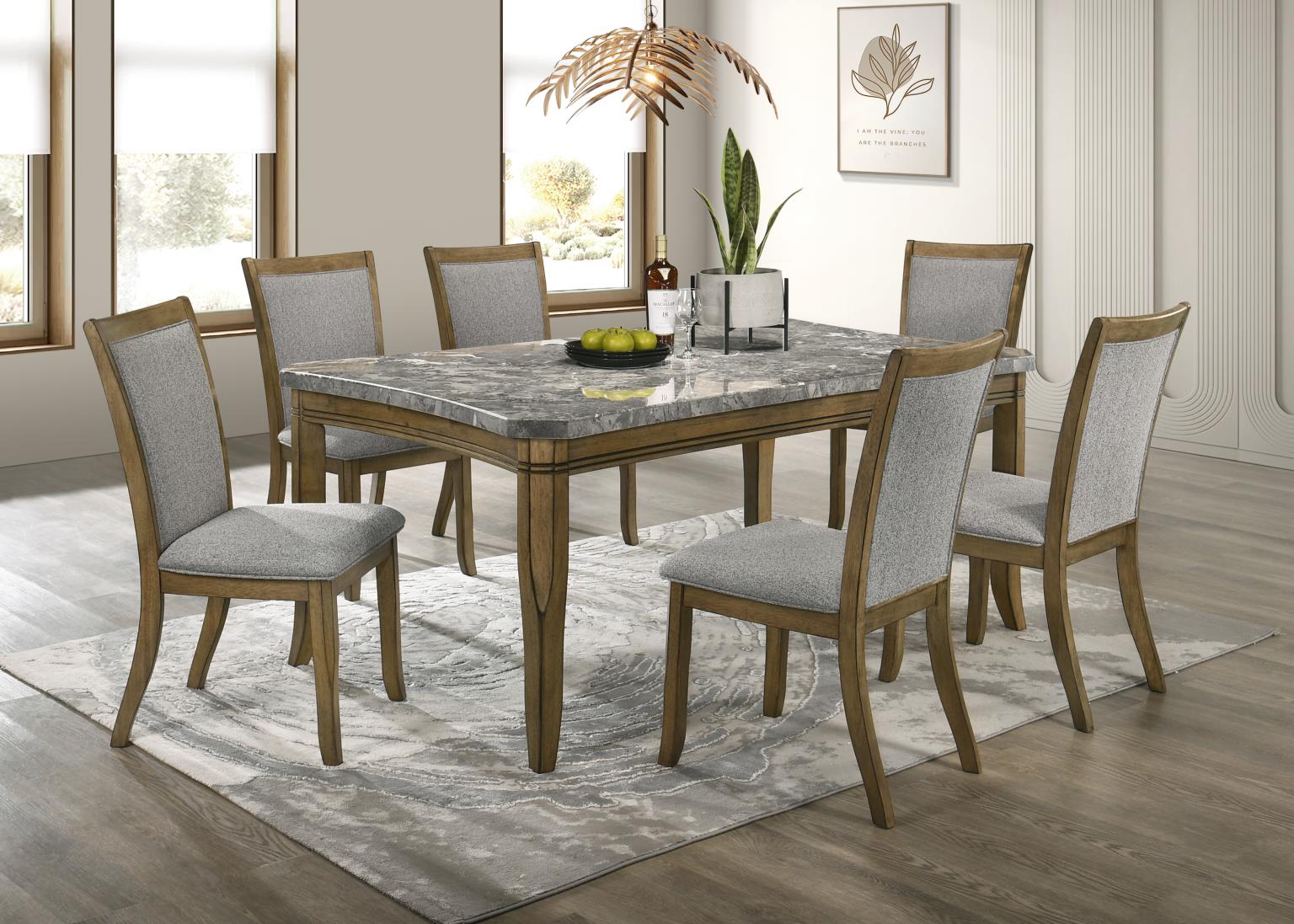 Dark Dray Brush Rectangular Dining Table – D076-T