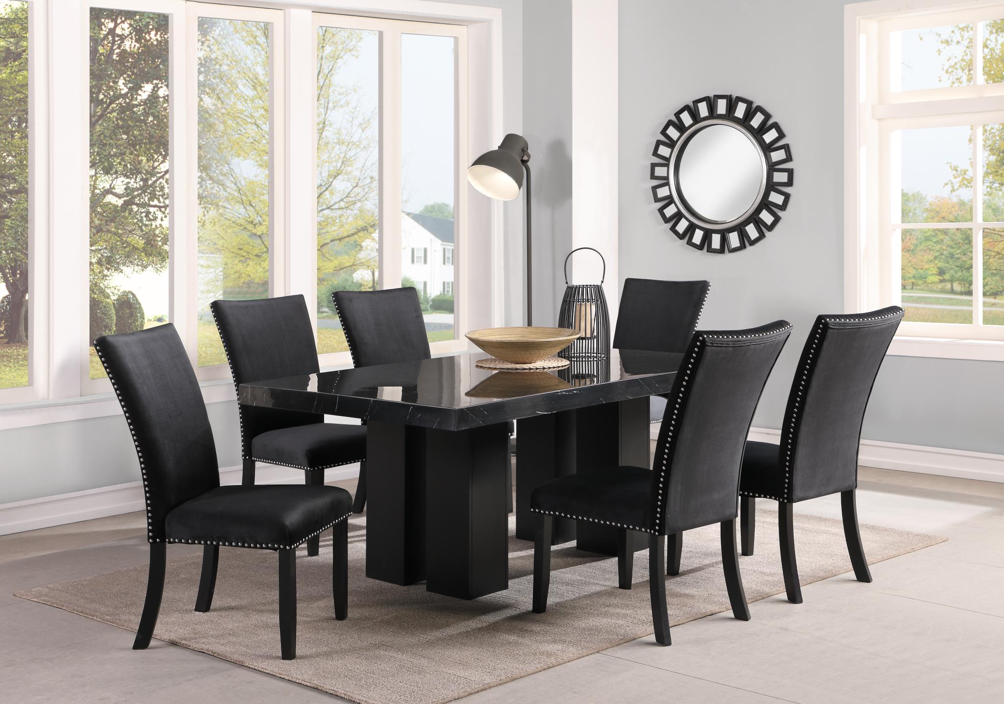 Dining Set – D131-5PC-BLACK-LEATHER