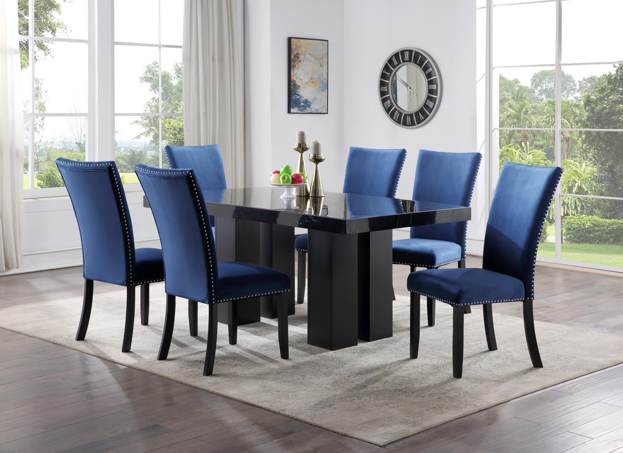 Dining Set – D133-5PC-SILVER-LEATHER