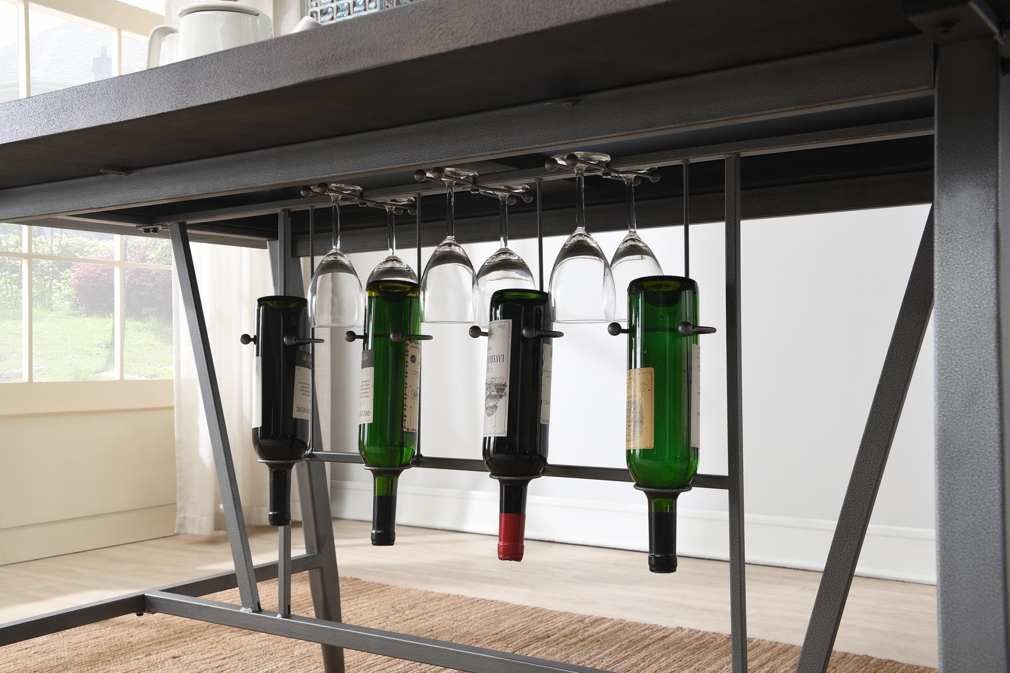 Industrial Dining Set – D208-7PC-BLACK