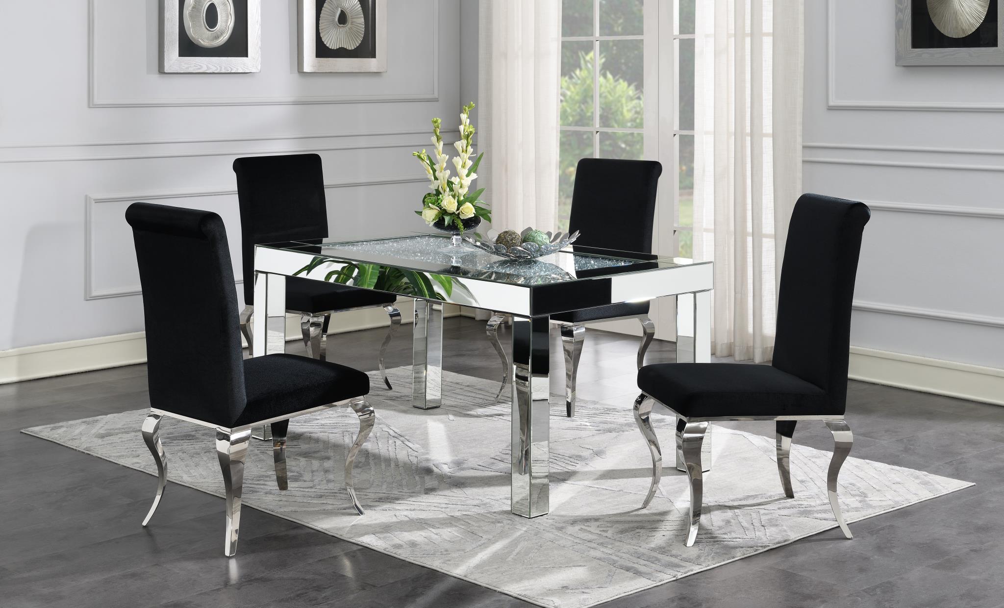 Hexagon Mirrored Glamour Dining Table – G-108-T
