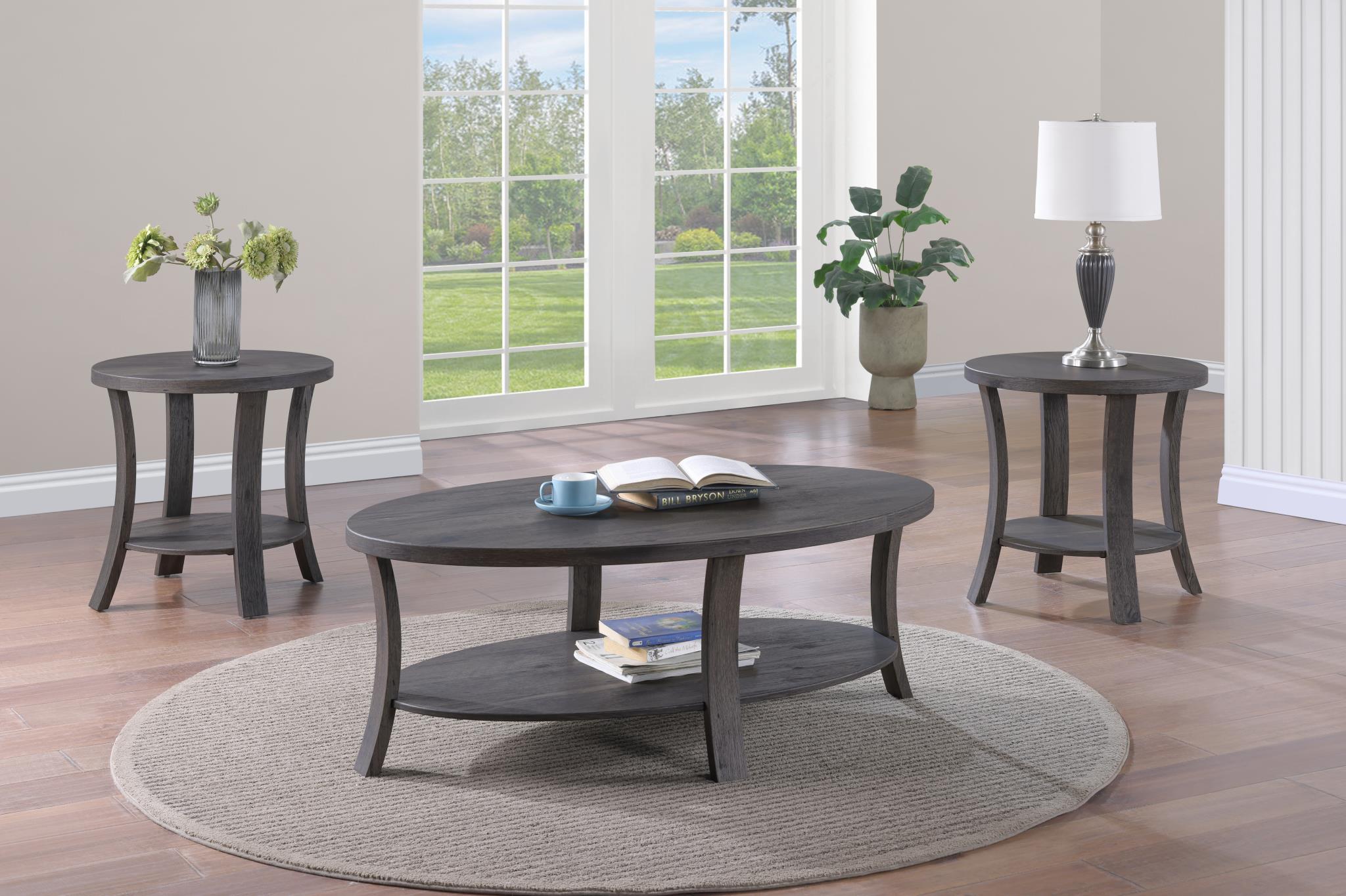 Dark Brown 3-Piece Table Set – T177