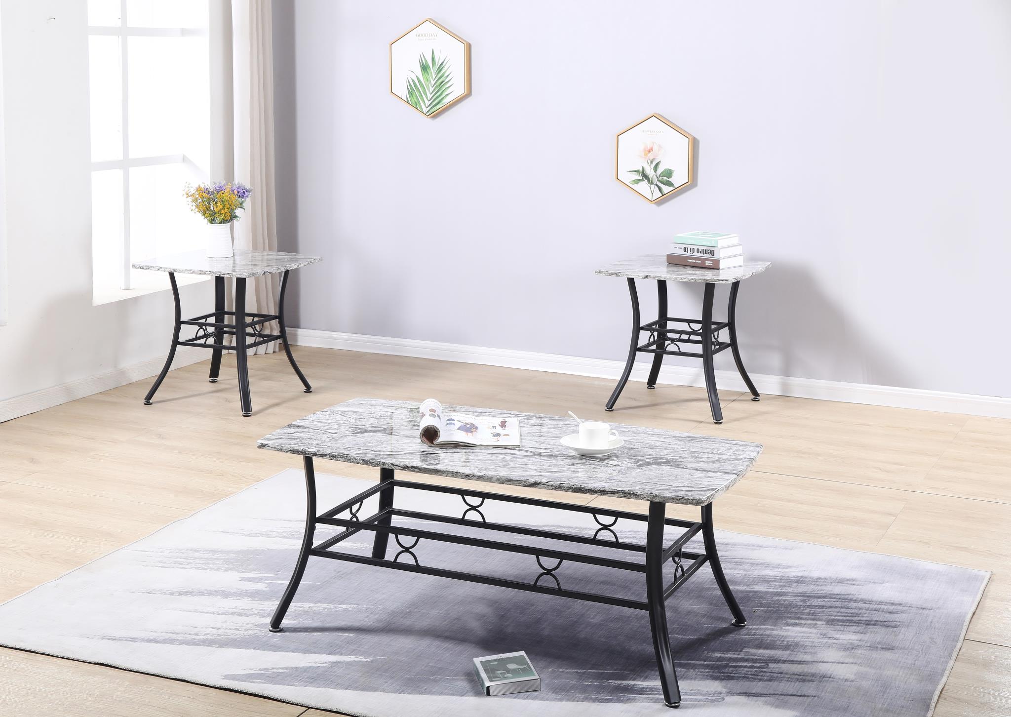 Gray 3-Piece Table Set – T336