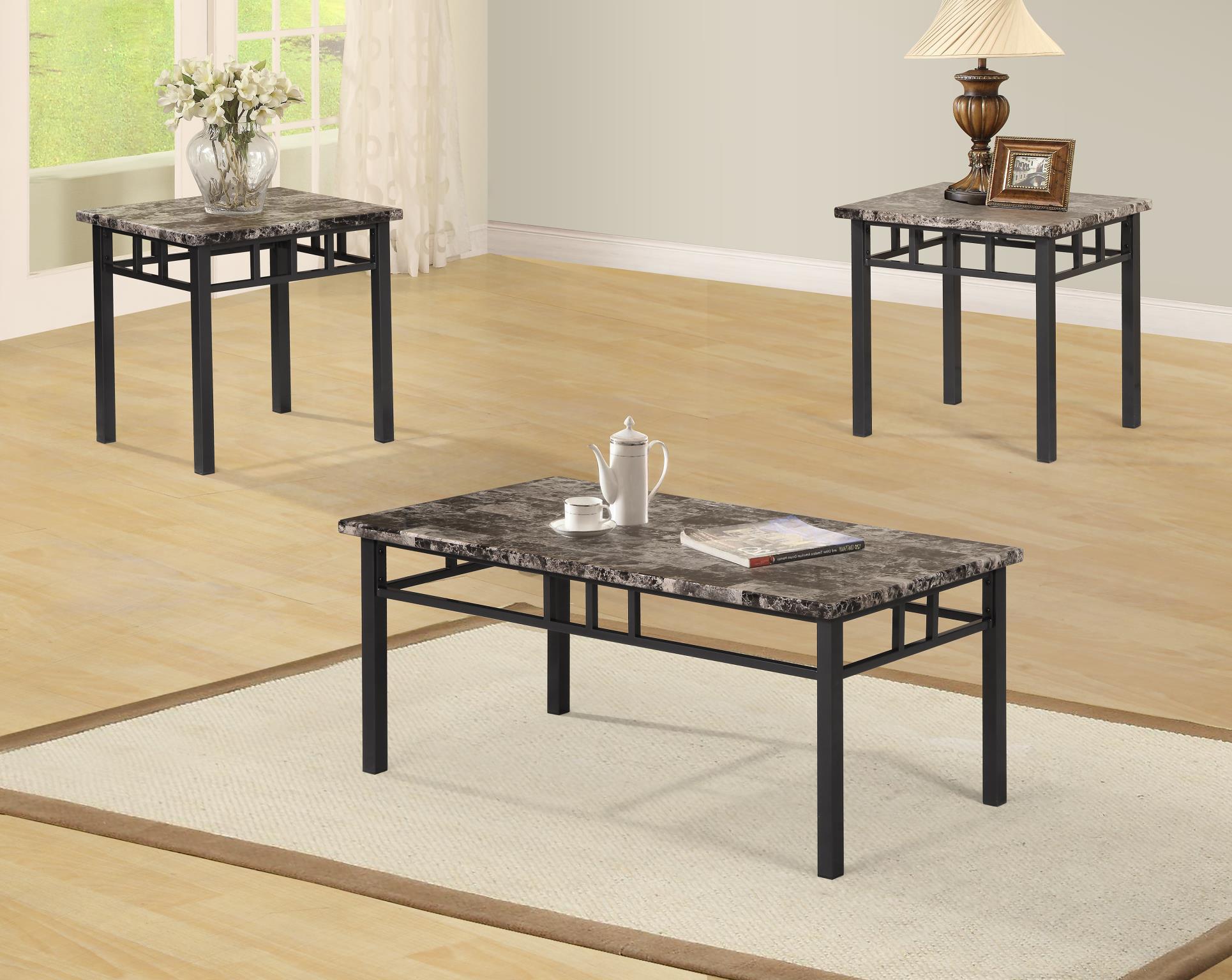 Brown 3-Piece Table Set – T759