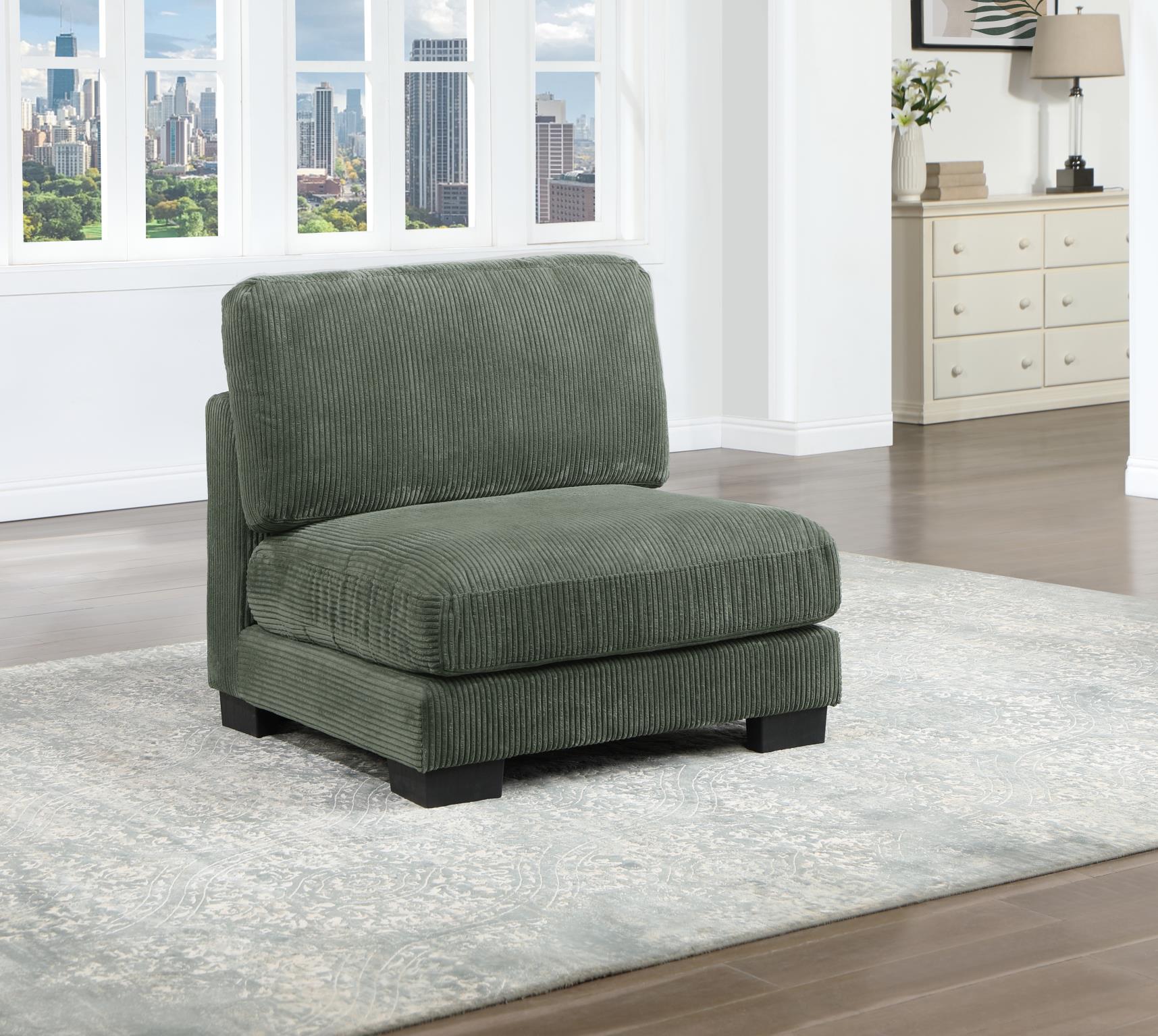 GREEN ARMLESS CHAIR - U256-A