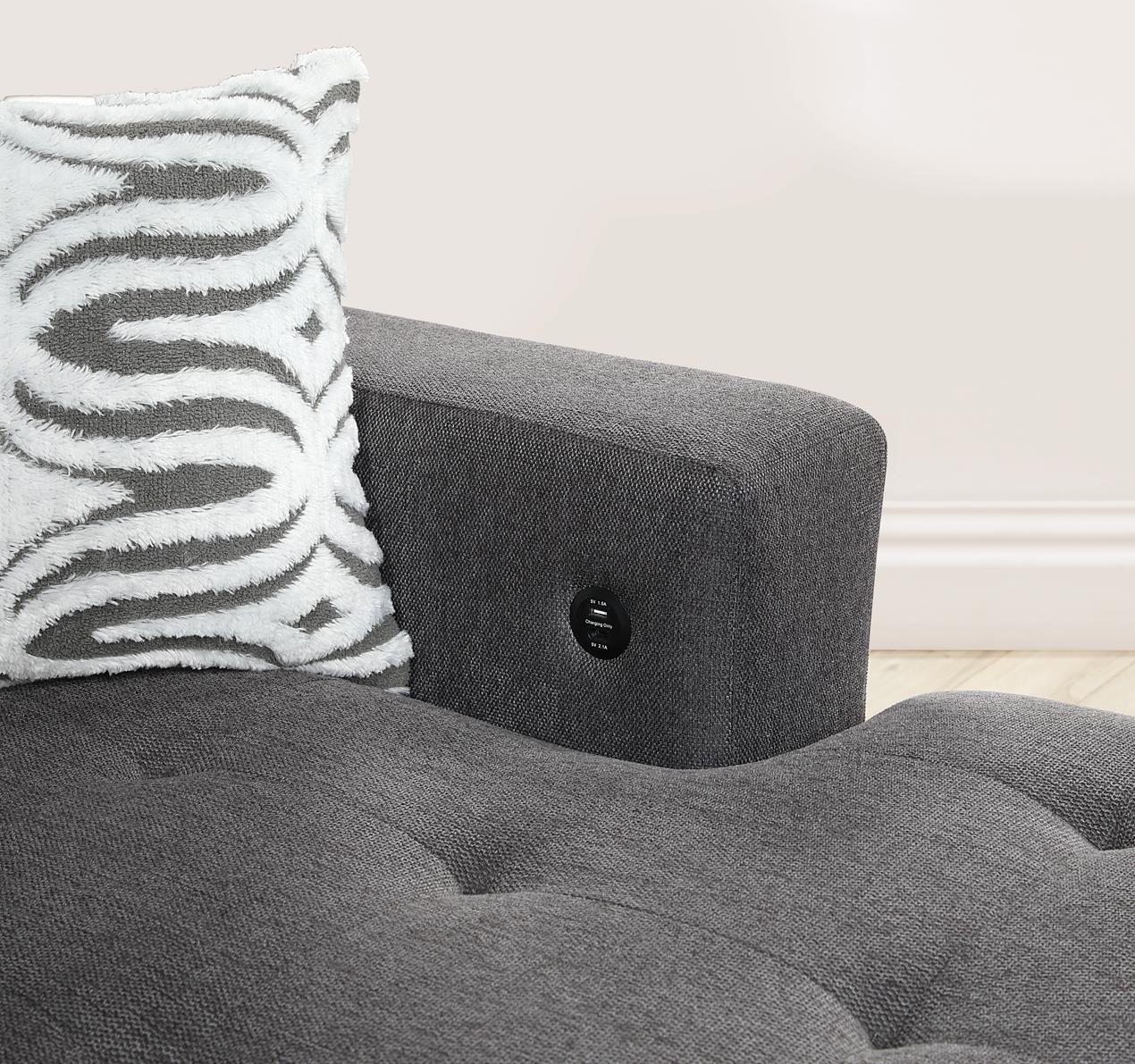 GRAY STORAGE OTTOMAN - U275-O