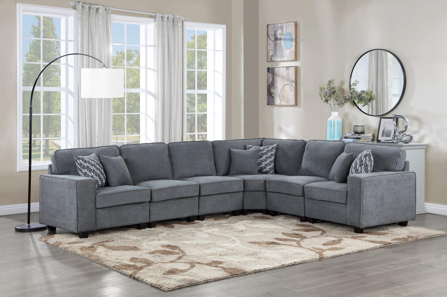 Gray Tightly Woven 3PC Sectional – U279-3PC