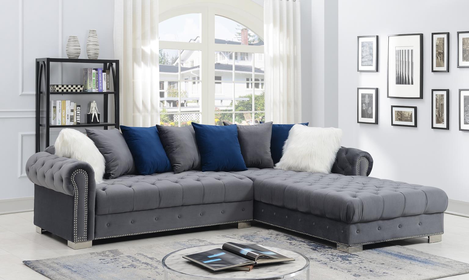 Dark Gray 2PC Sectional – U306