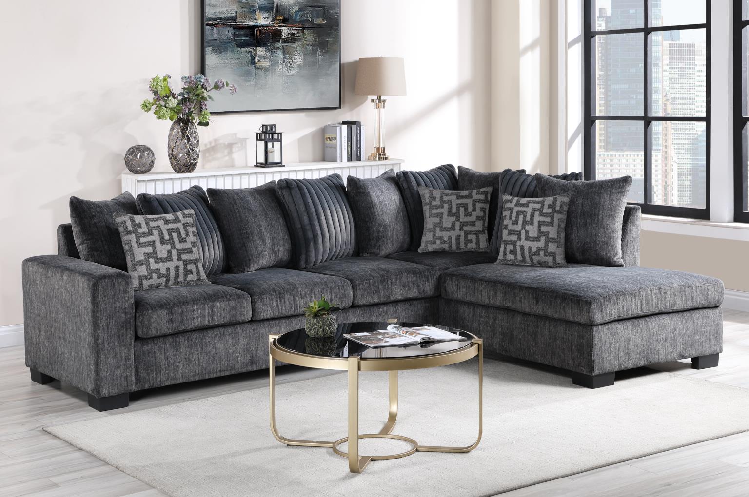 Charcoal 2PC Sectional – U364