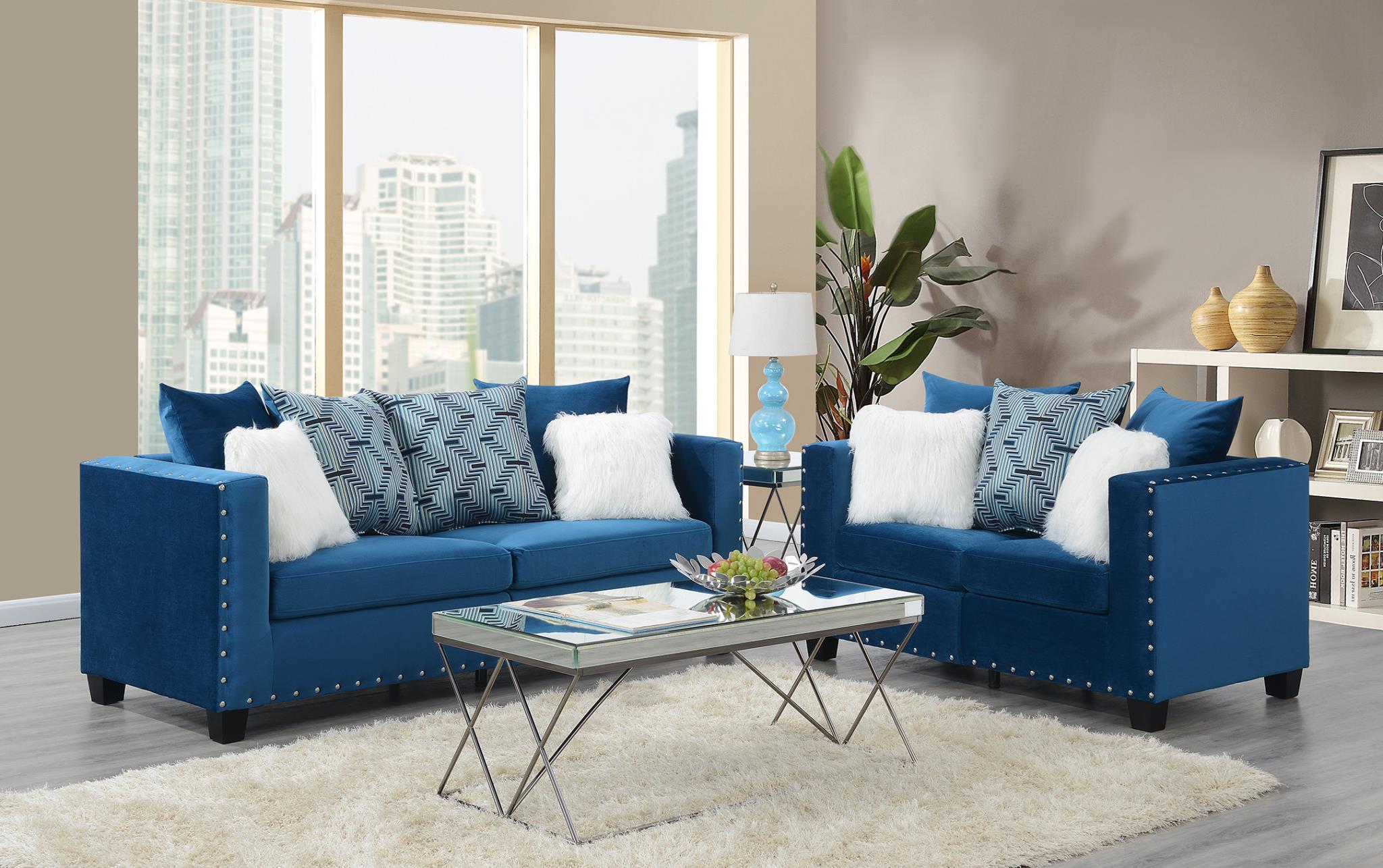 Blue Loveseat - U514-L
