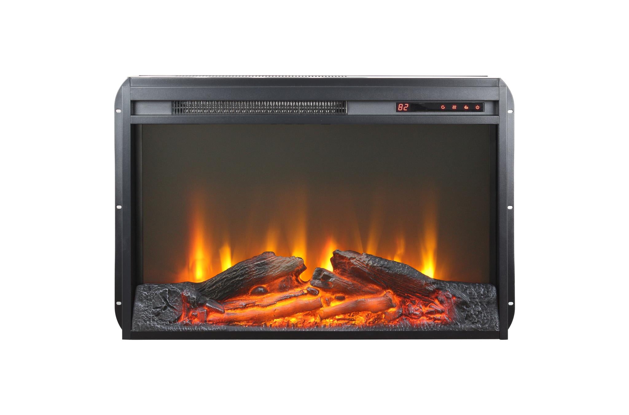 Infrared Fireplace Insert with LED Flames & Faux Wood Logs – W605