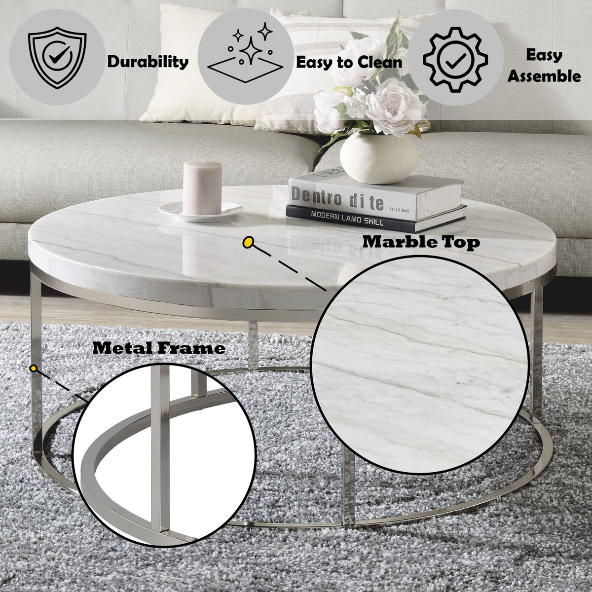 Zaidee - Coffee Table - White