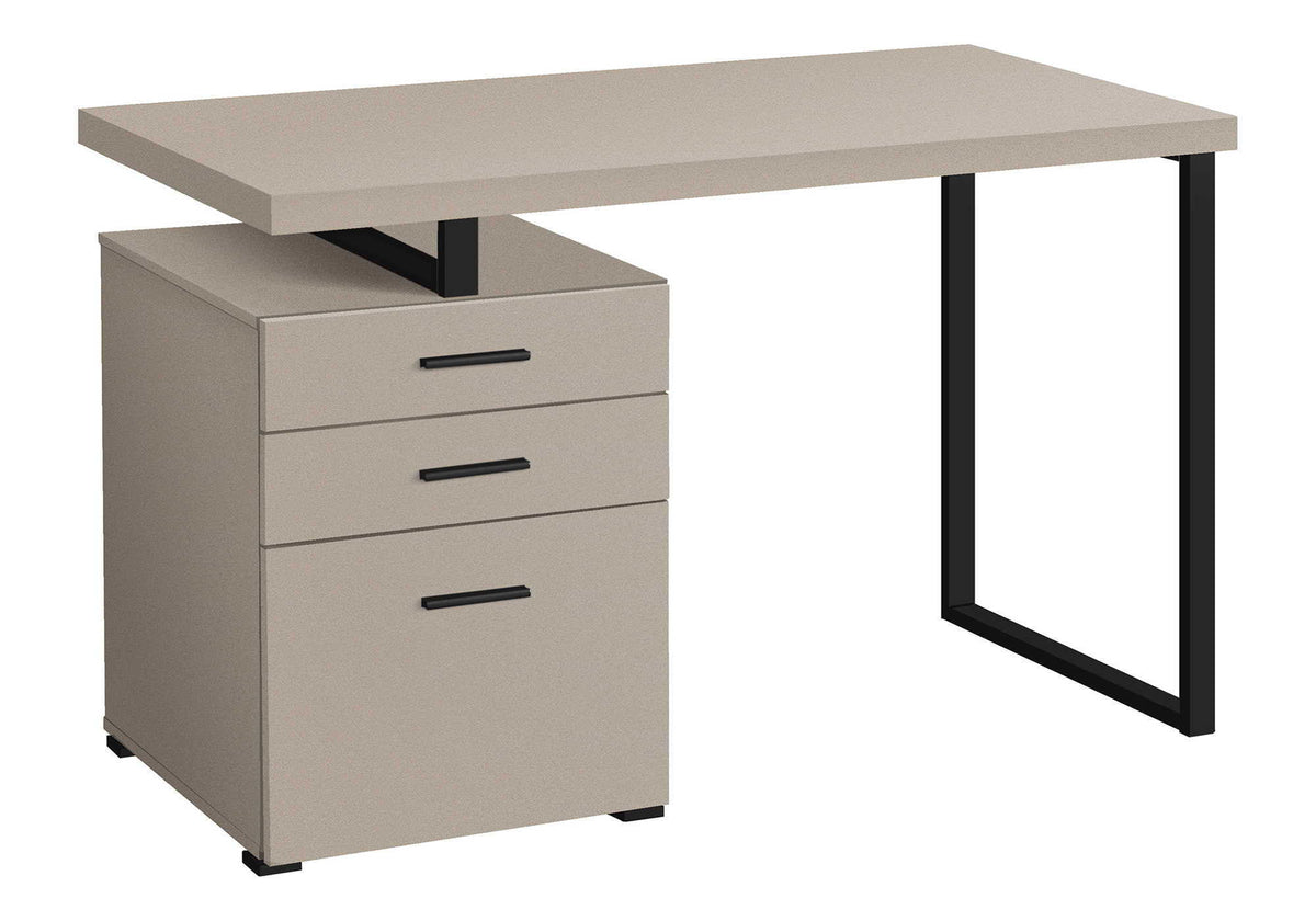 Computer Desk For Home Office, Laptop, Left Right Set Up, Storage Drawers - Beige