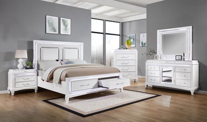 B045 - LED Nightstand - White