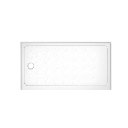 Shower Base Drain With Single Threshold Design