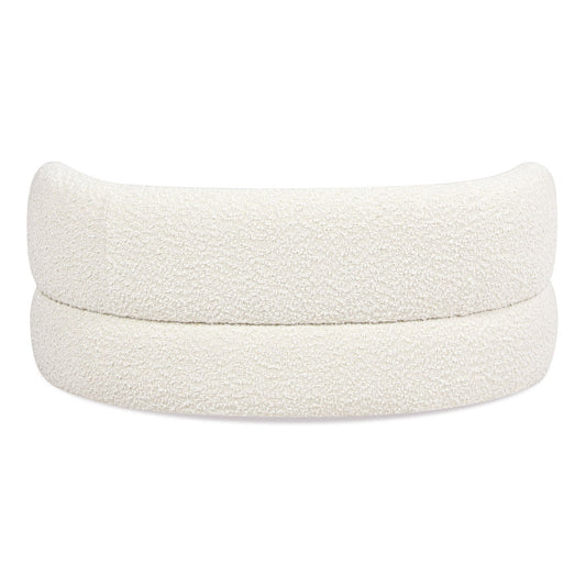 Shep - Curved Dog Sofa Bed Medium - Ivory White