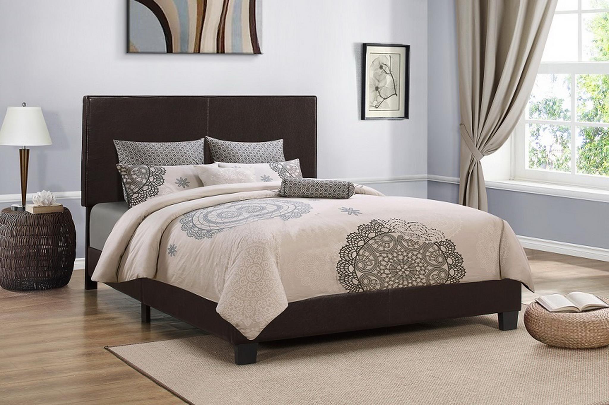 Chocolate PU Twin Bed - B620-T