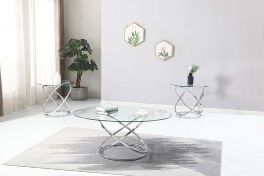 T304 - Chrome Table Set (Set of 3) - Silver