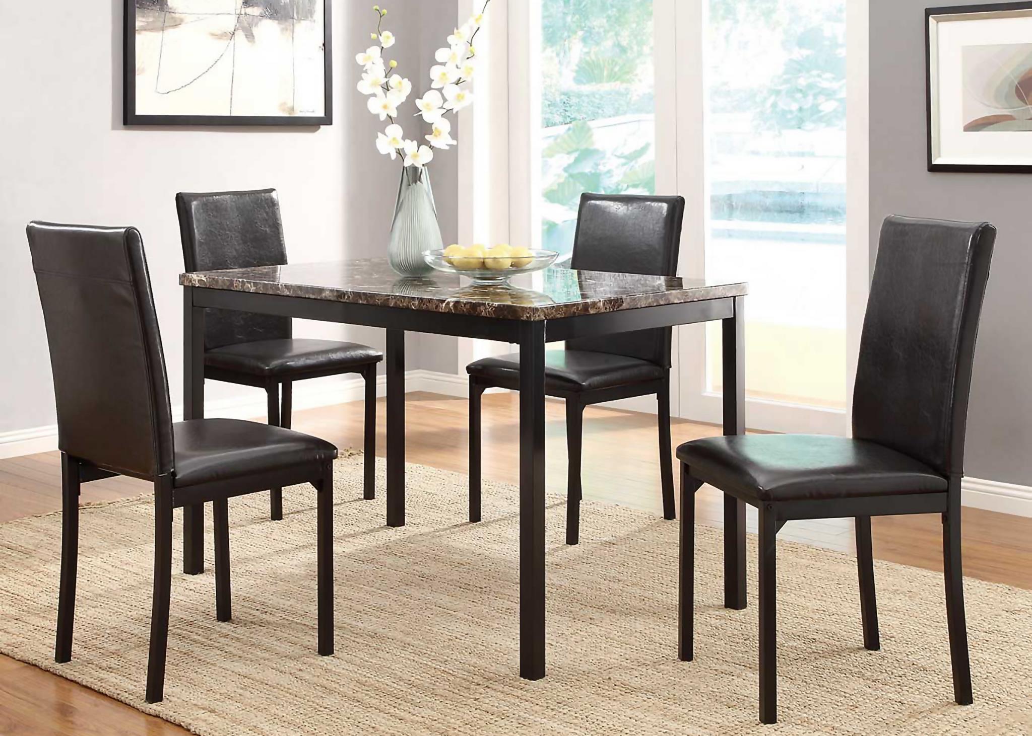 Dinette Table with Brown Faux Marble – D275-T