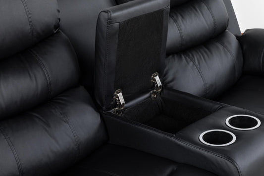 U190 - Motion Loveseat - Black