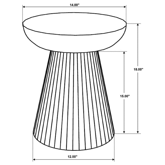 Waters - Round Accent Side Table - Honey