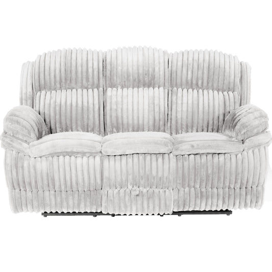 Motion Recliner Sofa With Fold-Down Table, Manual Recline, Charging Station & Cup Holders