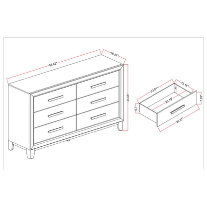 Harry - Dresser With 5 Spacious Drawers - Brown