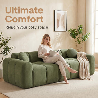 Extra Large Compression Sofa, Cloud Puff Couch For Living Room