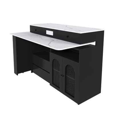 Kitchen Island With Extendable & Rotating Table