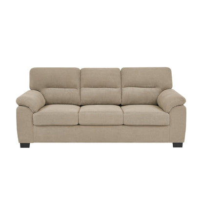 3 Seater Sofa With Padded Armrests And Triangular Leg