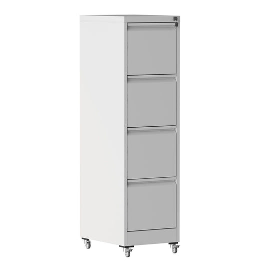 Drawer Metal Locking Vertical File Cabinet With Wheels Heavy Duty Lockable Storage