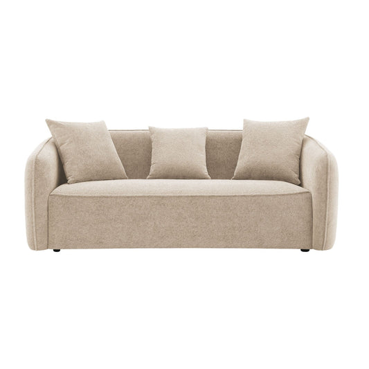 Keith - Sofa With 3 Pillows, Living Room Seating - Beige